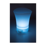 Cubitera personalizada de ABS con luces de colores y altavoz incluido color blanco