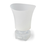 Cubitera personalizada de ABS con luces de colores y altavoz incluido color blanco cuarta vista