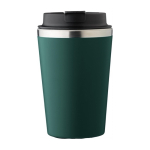 Vaso térmico de acero inoxidable de tapa negra y borde plateado 350ml color verde primera vista