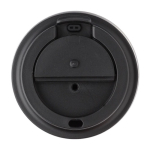 Vaso térmico de acero inoxidable de tapa negra y borde plateado 350ml color azul claro séptima vista