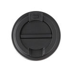 Vaso térmico de acero inoxidable de tapa negra y borde plateado 350ml