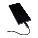 Cable de carga de nylon de 1 metro de largo con puertos USB-C 65 W octava vista