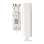 Cable de carga y transferencia de datos con varias funciones color blanco octava vista