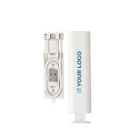 Cable de carga y transferencia de datos con varias funciones color blanco vista de impresión