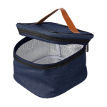 Bolsa nevera con interior de PEVA y exterior de tela vaquera color azul cuarta vista