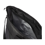 Bolsa térmica de poliéster con cierre de velcro y correa de hombro color negro tercera vista