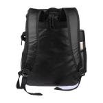 Mochila nevera de poliéster y PU de varios bolsillos y compartimientos color negro sexta vista