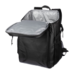 Mochila nevera de poliéster y PU de varios bolsillos y compartimientos color negro octava vista