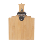 Caja cervecera de bambú con abridor y capacidad para 6 botellas color marrón segunda vista