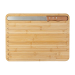 Set de tabla publicitaria con cuchillo para cortar pan Baguette color marrón quinta vista