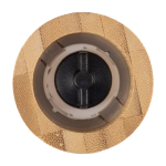 Molinillo hecho de bambú para especias con tapón a juego color marrón cuarta vista