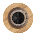 Set de 2 molinillos hechos de bambú para especias con tapón a juego color marrón quinta vista