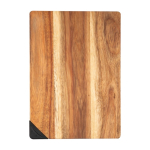 Tabla de cortar de madera de acacia con afilador de cuchillos color marrón segunda vista