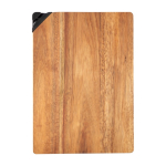 Tabla de cortar de madera de acacia con afilador de cuchillos color marrón cuarta vista