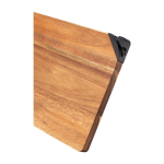 Tabla de cortar de madera de acacia con afilador de cuchillos color marrón séptima vista
