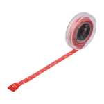 Cinta métrica retráctil con pulsador y mecanismo de bloqueo 1,5M color rojo sexta vista