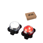 Luces recargables con 3 luces LED y 4 modos de iluminación para bici color multicolor vista de impresión