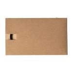 Llavero de bambú con borde y colgador de metal negro personalizable color negro primera vista