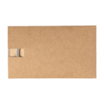 Llavero hecho de bambú y zinc en forma de casa personalizable color marrón tercera vista