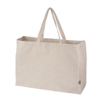 Bolsa hecha de cáñamo color natural con asas a juego 280 g/m2 color caqui quinta vista