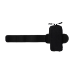 Brazalete deportivo con bolsa con compartimientos impermeables color gris tercera vista