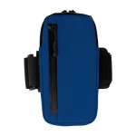 Brazalete deportivo con bolsa con compartimientos impermeables color azul ultramarino tercera vista