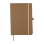 Libreta de cartón y residuos biológicos de 80 hojas a rayas A5 color marrón primera vista