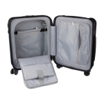 Trolley de ABS con bolsillo frontal para portátil y candado numérico color negro cuarta vista