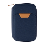 Bolsa de viaje de RPET con varios compartimientos para almacenar color azul quinta vista