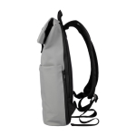 Mochila de PU para portátil con bolsillo frontal y lateral 15'' color gris tercera vista