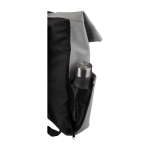 Mochila de PU para portátil con bolsillo frontal y lateral 15'' color gris sexta vista