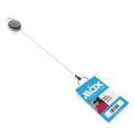 Llavero de ABS reciclado y zinc con cordón y mosquetón sujetador color negro tercera vista