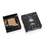 Cable de carga magnético antienredos de 120 cm con 4 puertos color negro vista con caja