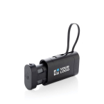 Powerbank portátil extraíble ideal para reciclar la batería 10.000 mAh color negro vista de impresión