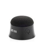 Altavoz magnético de plástico reciclado que hace de soporte para móvil color negro vista de impresión