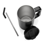 Taza térmica elegante de acero inoxidable reciclado 800ml color negro novena vista