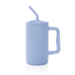 Taza térmica elegante de acero inoxidable reciclado 800ml color azul claro segunda vista