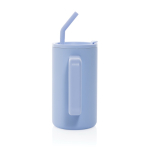 Taza térmica elegante de acero inoxidable reciclado 800ml color azul claro quinta vista