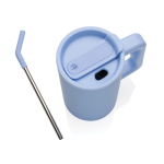 Taza térmica elegante de acero inoxidable reciclado 800ml color azul claro séptima vista