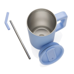 Taza térmica elegante de acero inoxidable reciclado 800ml color azul claro novena vista