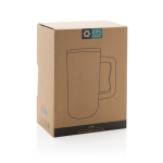 Taza térmica elegante de acero inoxidable reciclado 800ml color azul claro segunda vista con caja