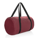 Bolsa deportiva plegable de RPET con bolsita para guardarla color rojo