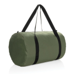 Bolsa deportiva plegable de RPET con bolsita para guardarla color verde