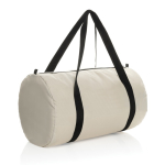 Bolsa deportiva plegable de RPET con bolsita para guardarla color blanco roto