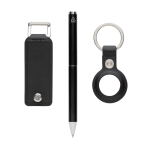 Set de organizador de llaves, llavero y bolígrafo tinta azul color negro cuarta vista