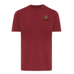 Camiseta unisex en algodón regular fit para promociones 180 g/m2 Iqoniq color burdeos vista con logo