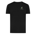 Camiseta unisex en algodón regular fit para promociones 180 g/m2 Iqoniq color negro vista con logo