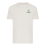 Camiseta unisex en algodón regular fit para promociones 180 g/m2 Iqoniq color blanco vista con logo