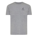 Camiseta unisex en algodón regular fit para promociones 180 g/m2 Iqoniq color gris vista con logo