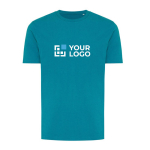 Camiseta unisex en 100% algodón regular fit 180 g/m2 Iqoniq color turquesa vista de impresión